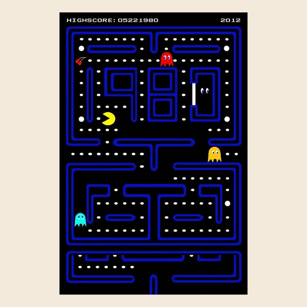 Pac Man Pacman Old Classic Retro Game Poster_ 165